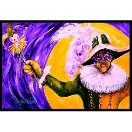 Carolines Treasures 18 x 27 in. Mardi Gras Hey Mister Indoor and Outdoor Doormat MW1109MAT